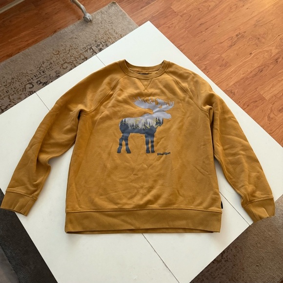 Wind River Sweatshirt Moose Graphic Cabin Core Cottagecore Gorpcore Cozy Boho - Picture 2 of 6